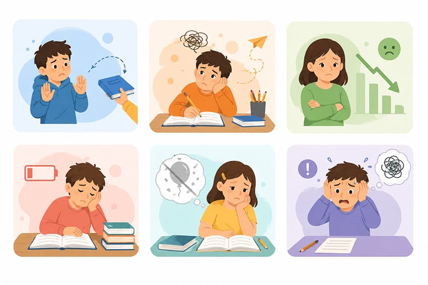Başarısızlık korkusunun öğrenmeye altı etkisini gösteren infografik